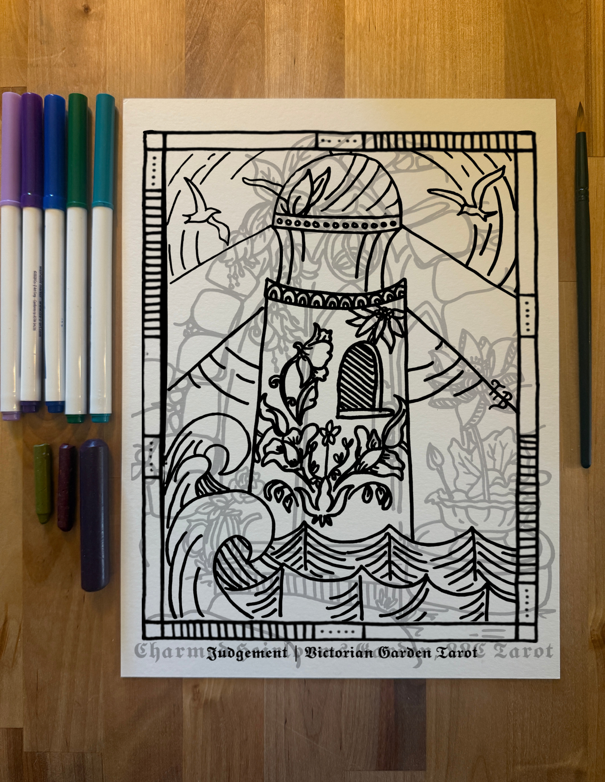Major Arcana Tarot Coloring Page - 𝕵𝖚𝖉𝖌𝖊𝖒𝖊𝖓𝖙