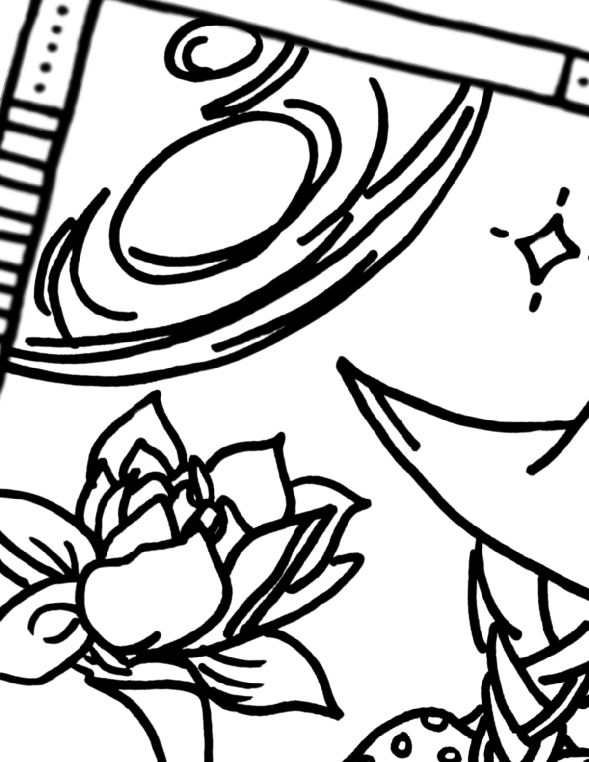 Major Arcana Tarot Coloring Page - 𝕿𝖍𝖊 𝕸𝖆𝖌𝖎𝖈𝖎𝖆𝖓