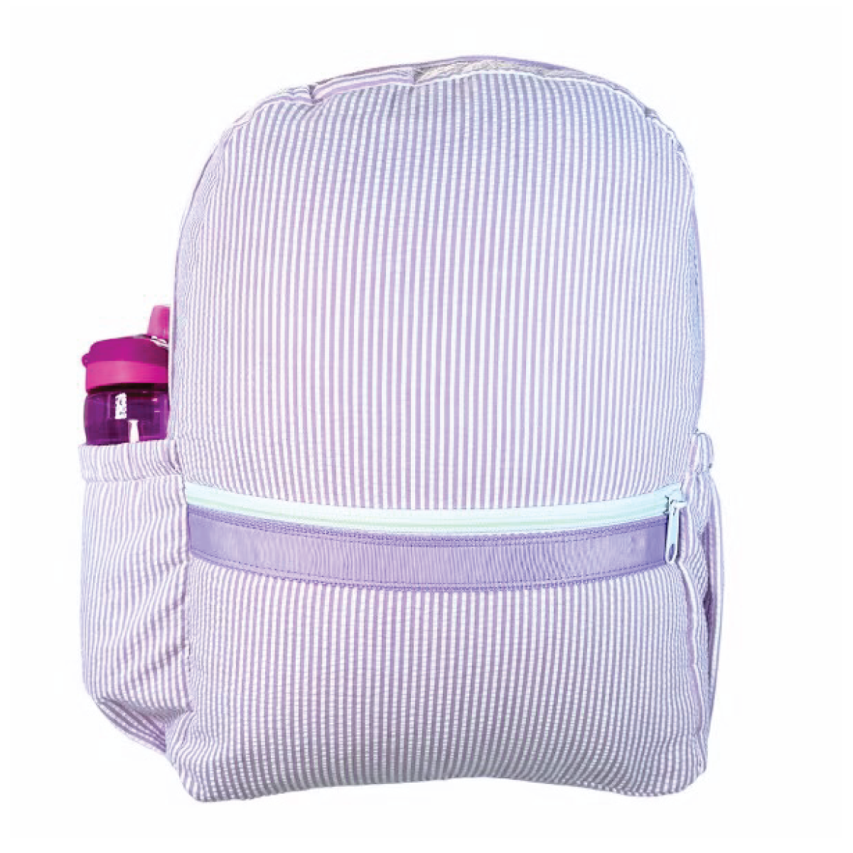 Medium Seersucker Backpack: Lilac