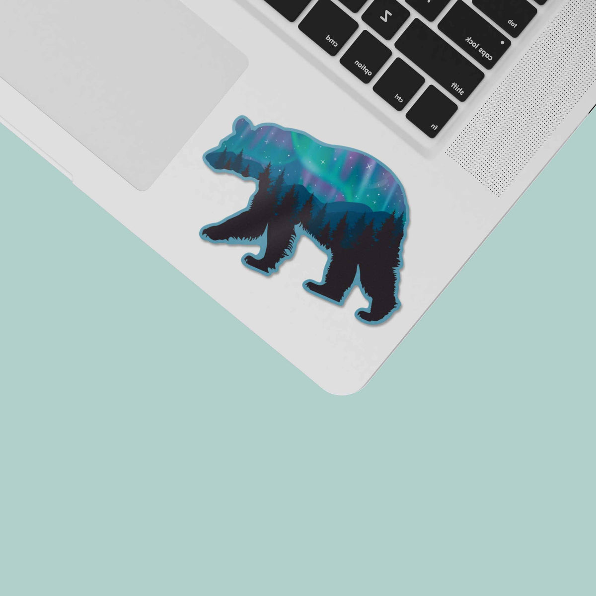 Northern Lights Bear Sticker