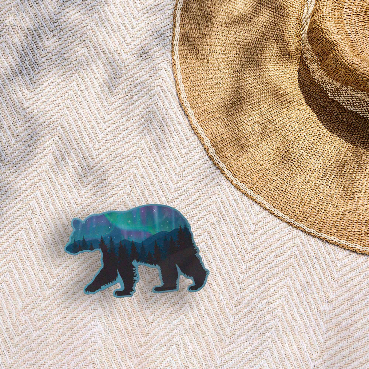 Northern Lights Bear Sticker
