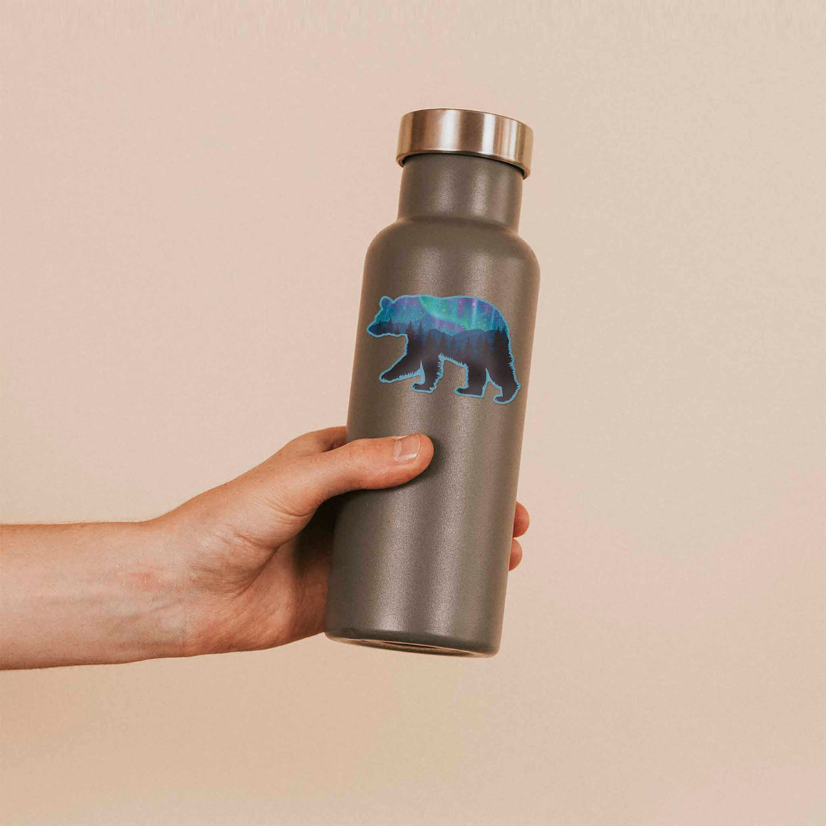 Northern Lights Bear Sticker