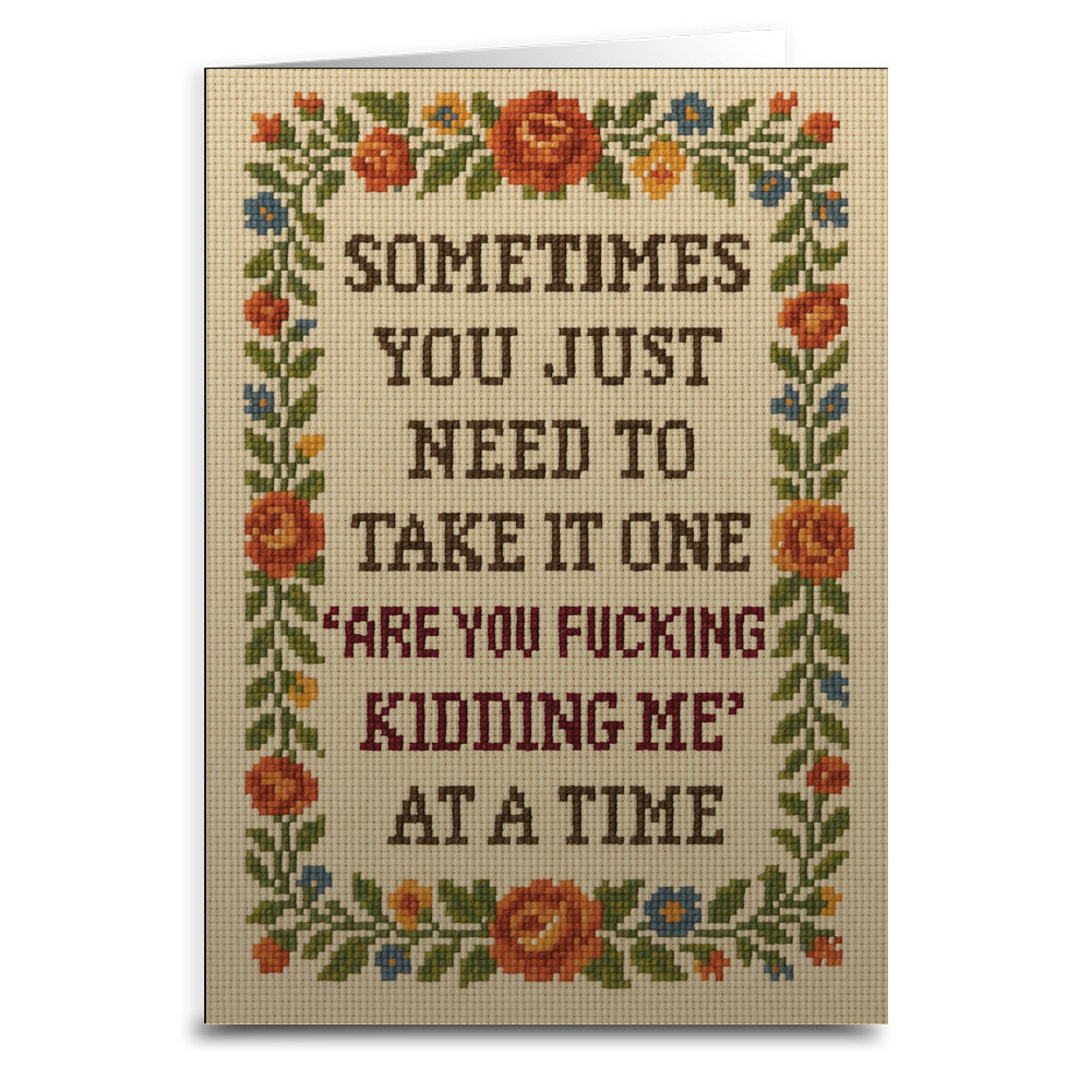 One "Are You F--king Kidding Me" at a Time Greeting Card