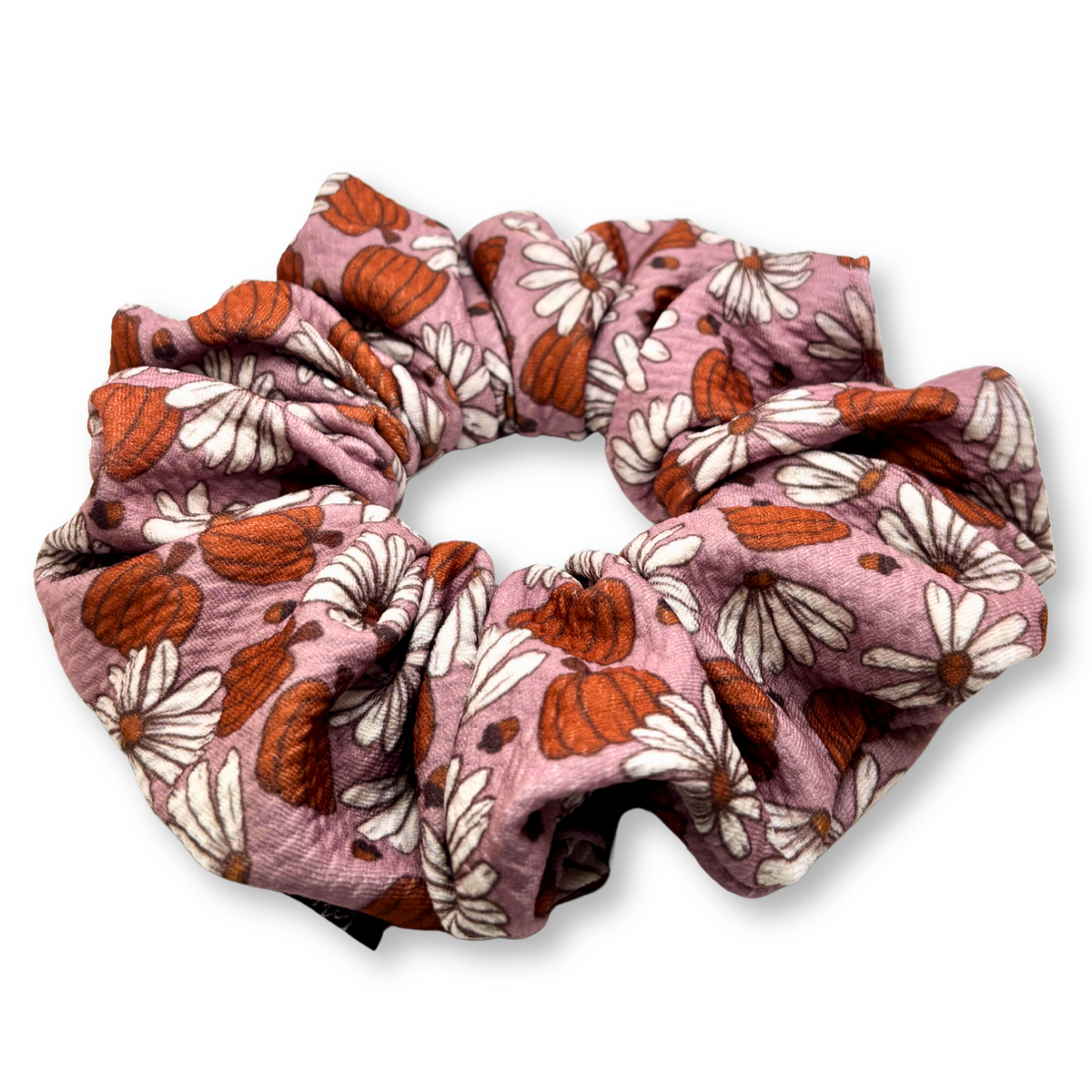 Floral Pumpkin Fall Bullet Scrunchie