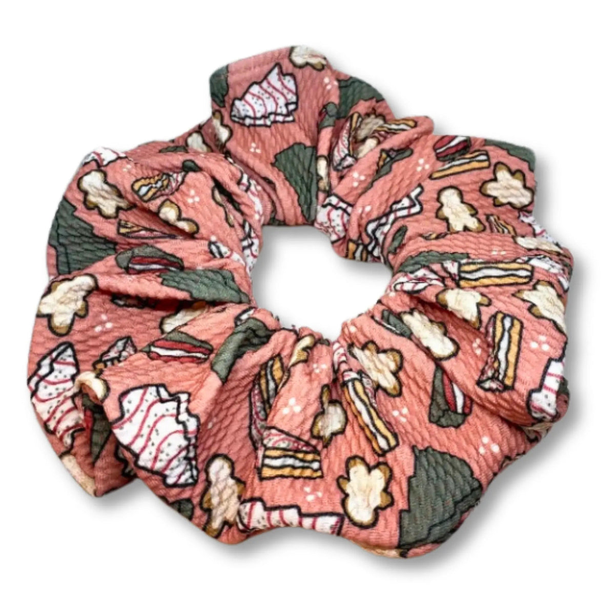 Pink Tree Cakes Christmas Bullet Scrunchie