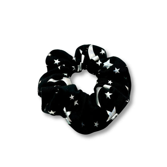 Mini Holographic Moon and Star Halloween Scrunchie