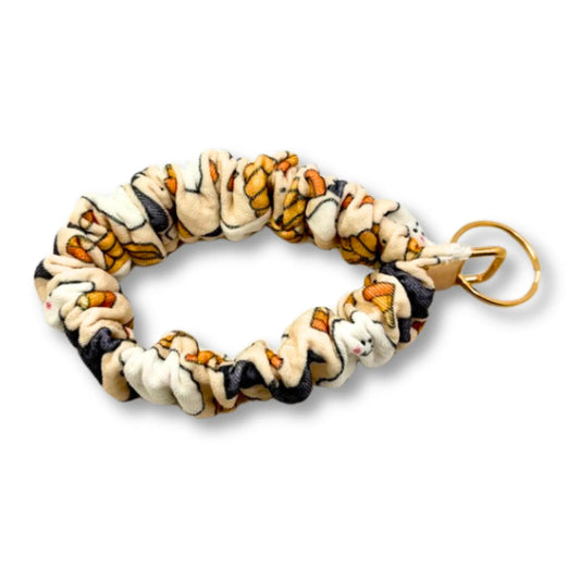 Ghost and Bat Halloween Scrunchie Wristlet