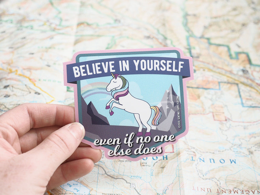 Unicorn Believe in Yourself Vinyl Sticker