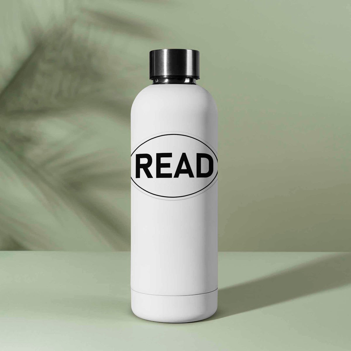 READ White Oval Bumper Sticker - Cute Book Decal