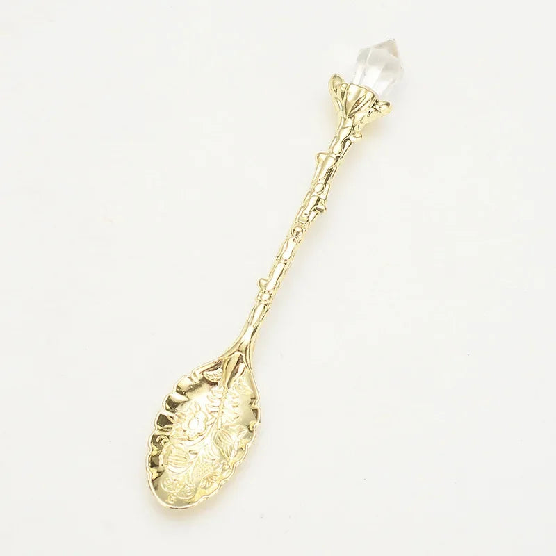 Clear Quartz Crystal Tea Spoons