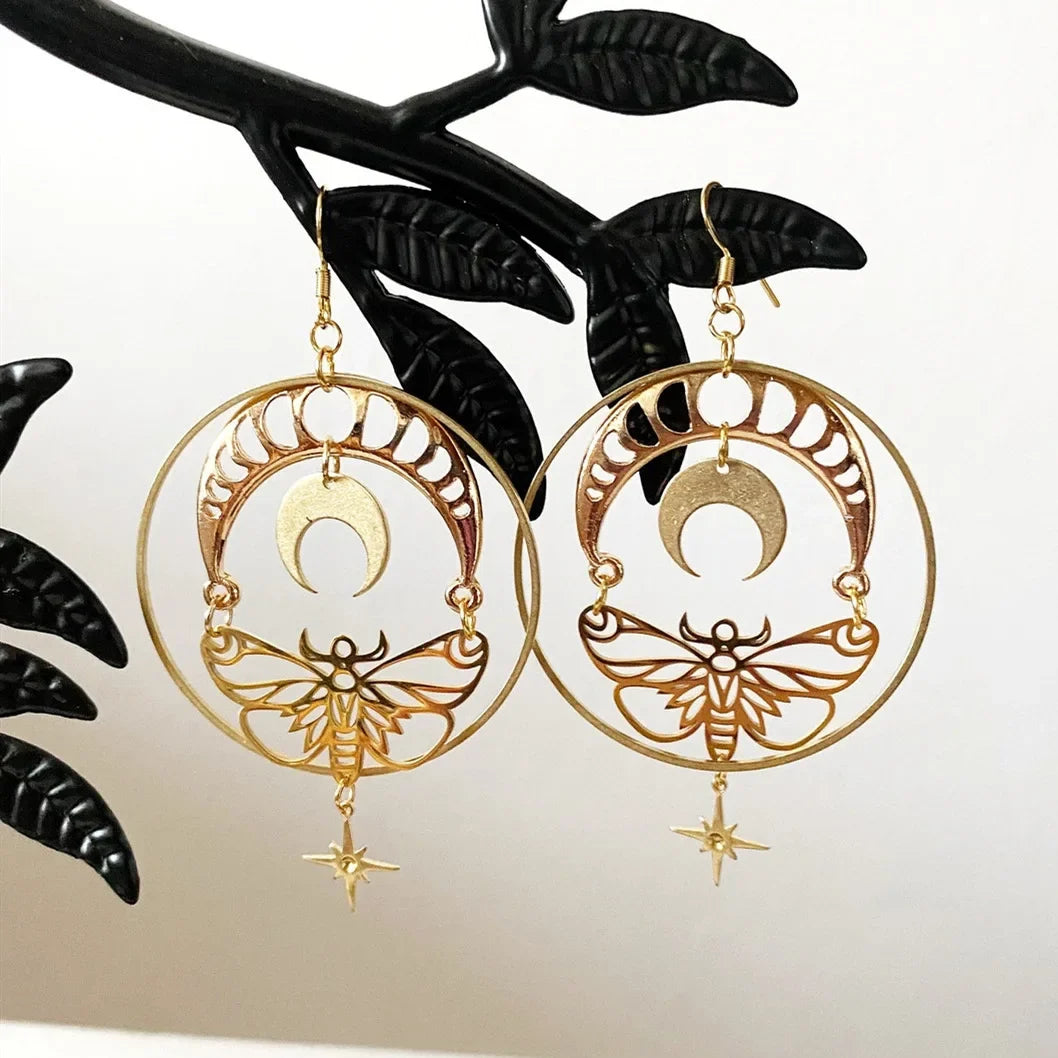 Assorted Moth & Butterfly Dangle Earrings