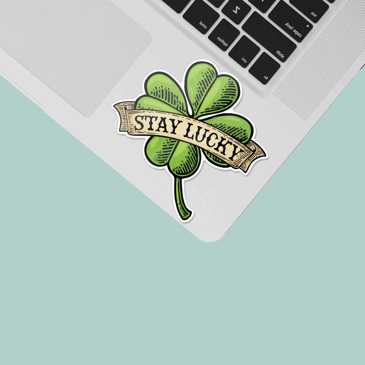 Stay Lucky Four Leaf Clover Sticker