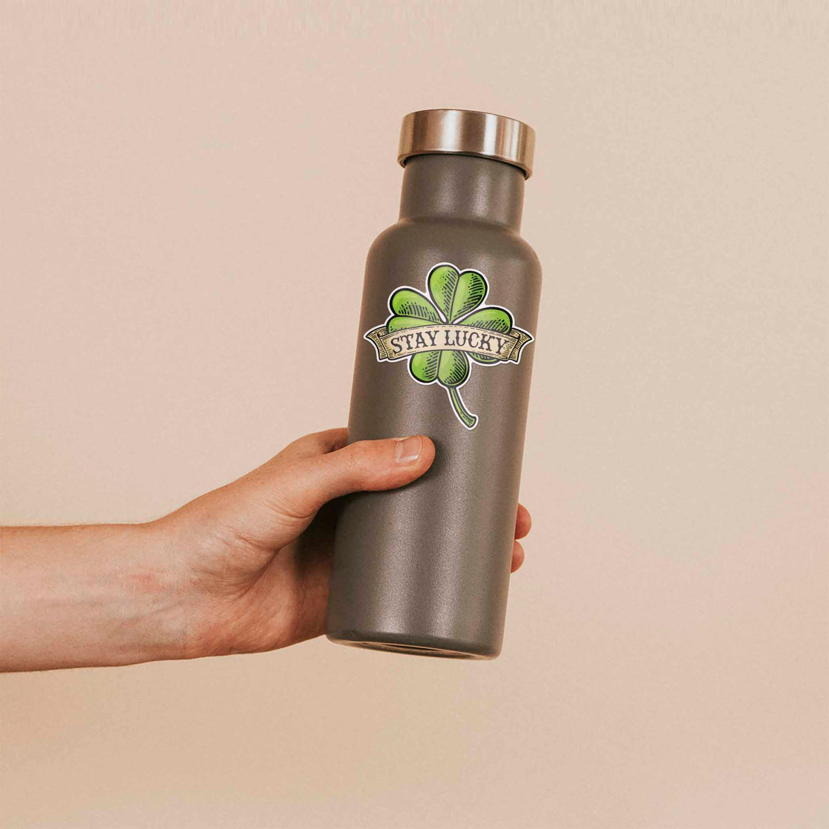 Stay Lucky Four Leaf Clover Sticker