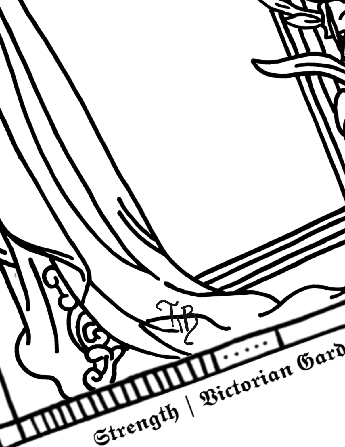 Major Arcana Tarot Coloring Page - 𝕾𝖙𝖗𝖊𝖓𝖌𝖙𝖍