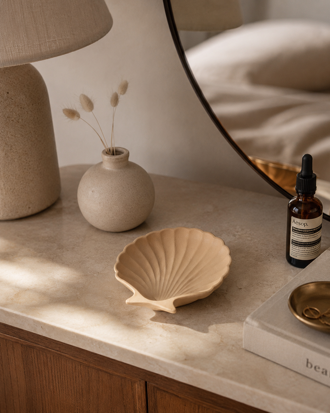 Stucco Shell Trinket Tray