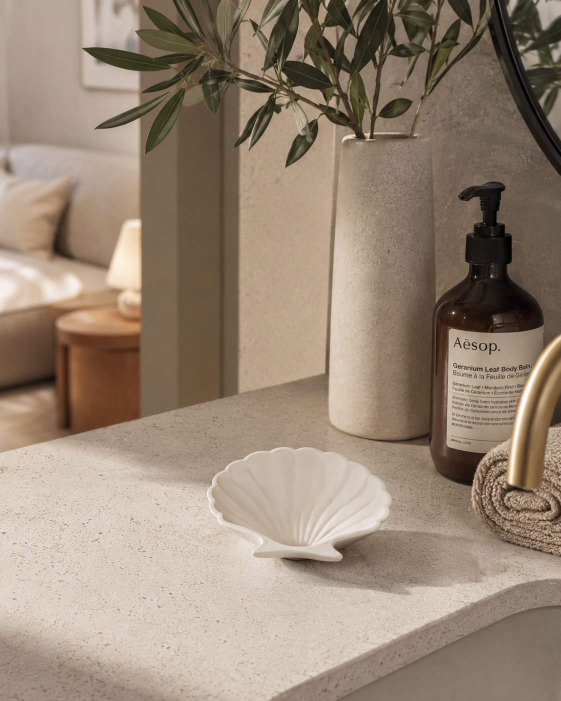 Stucco Shell Trinket Tray