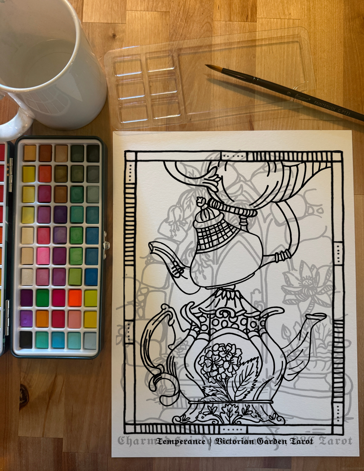 Major Arcana Tarot Coloring Page - 𝕿𝖊𝖒𝖕𝖊𝖗𝖆𝖓𝖈𝖊