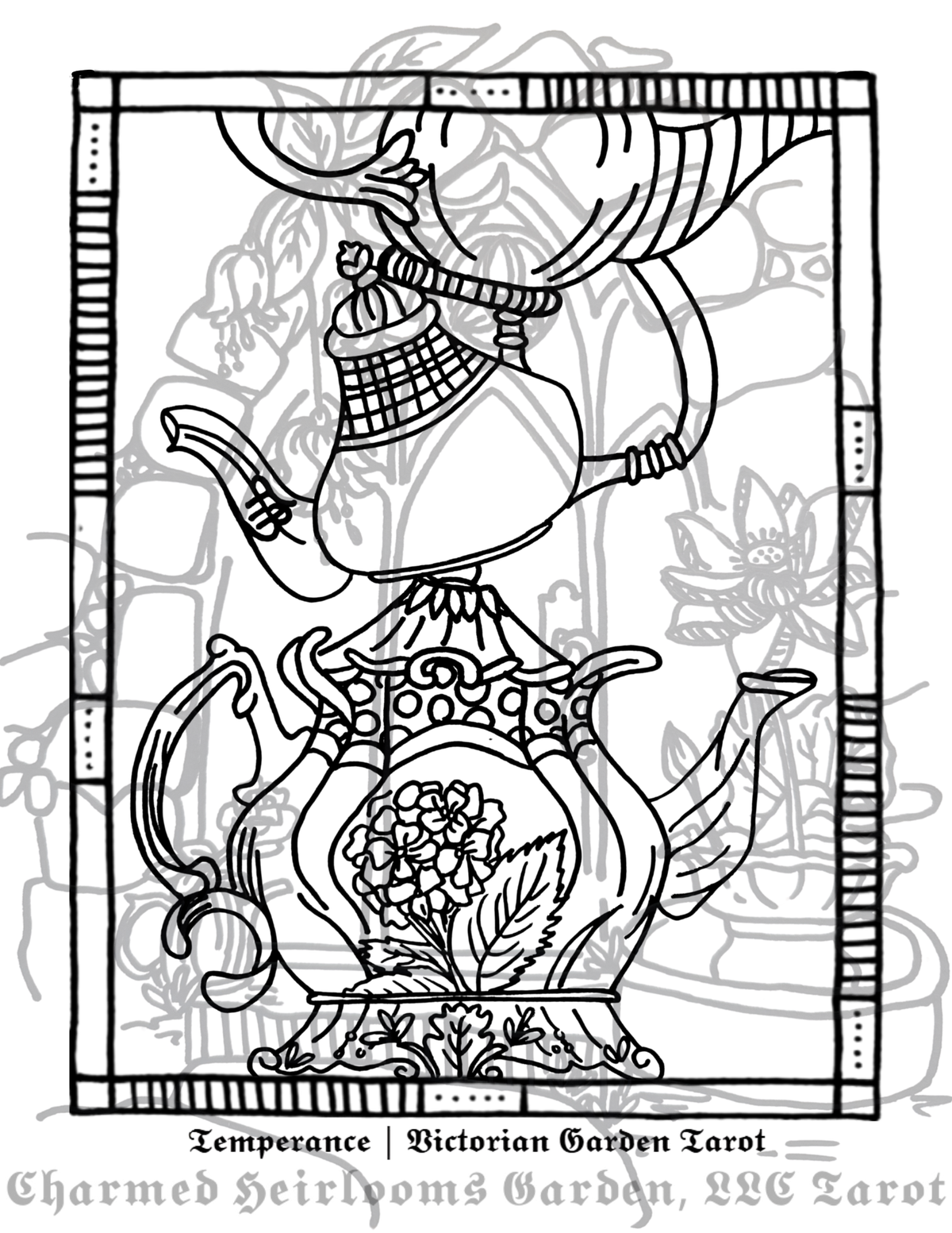 Major Arcana Tarot Coloring Page - 𝕿𝖊𝖒𝖕𝖊𝖗𝖆𝖓𝖈𝖊