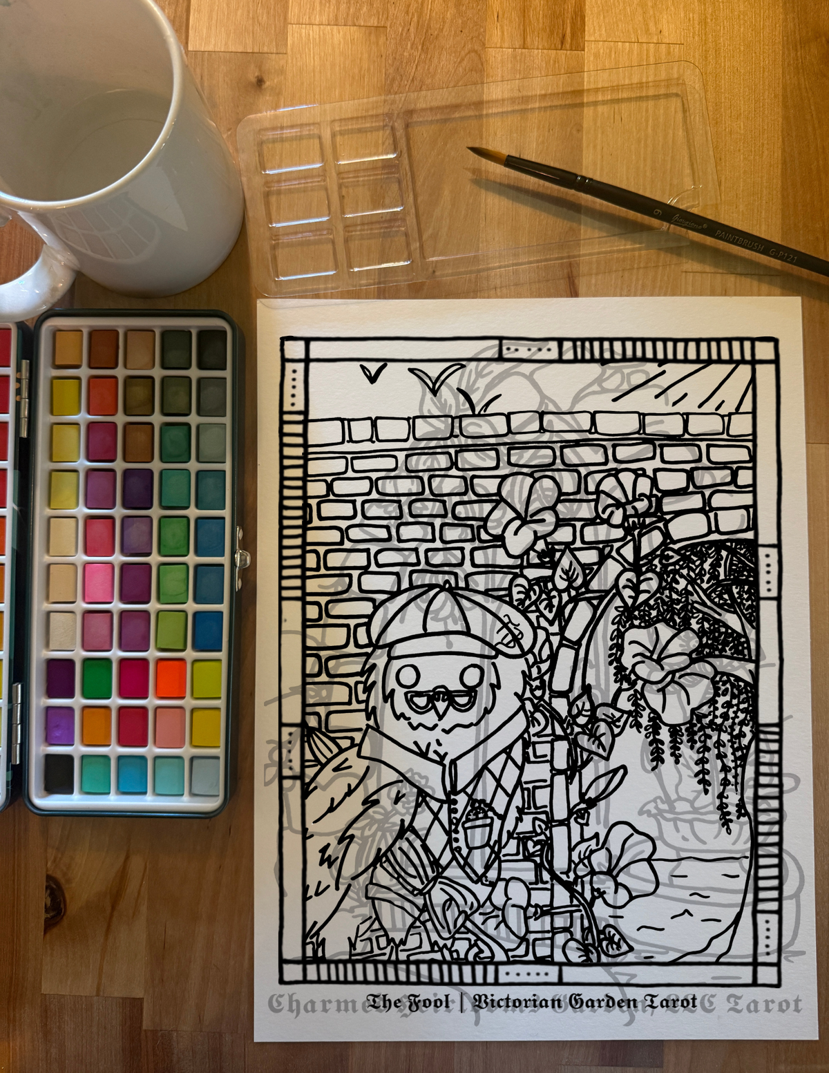 Major Arcana Tarot Coloring Page - 𝕿𝖍𝖊 𝕱𝖔𝖔𝖑