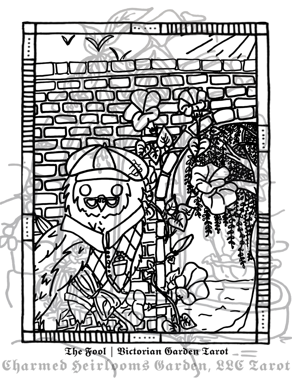 Major Arcana Tarot Coloring Page - 𝕿𝖍𝖊 𝕱𝖔𝖔𝖑