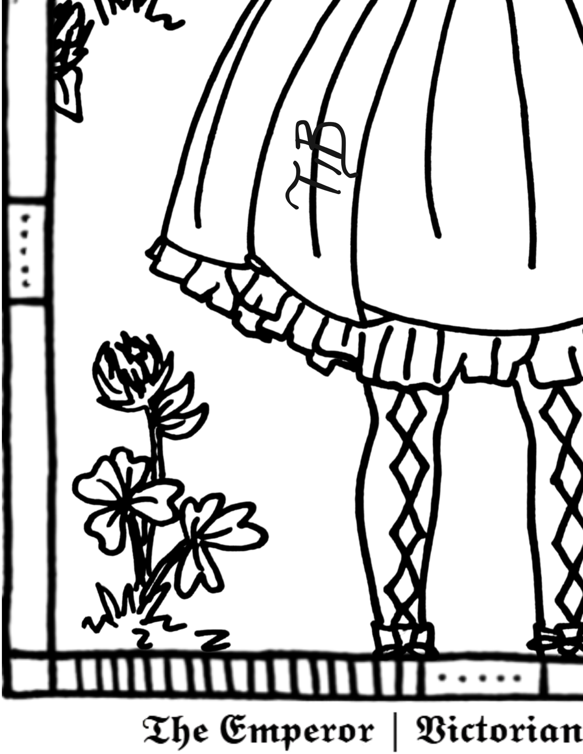 Major Arcana Tarot Coloring Page - 𝕿𝖍𝖊 𝕰𝖒𝖕𝖊𝖗𝖔𝖗