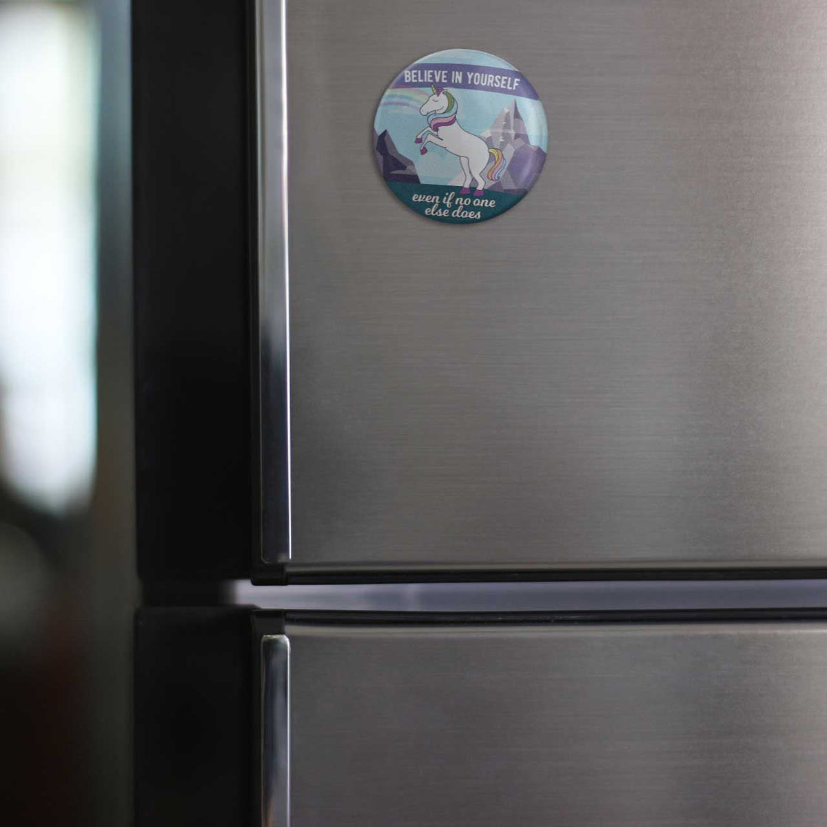 Believe Unicorn Fridge Magnet