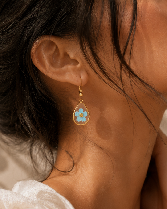 Wildflower Gold Dangle Earrings