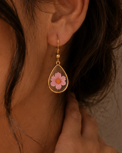 Wildflower Gold Dangle Earrings