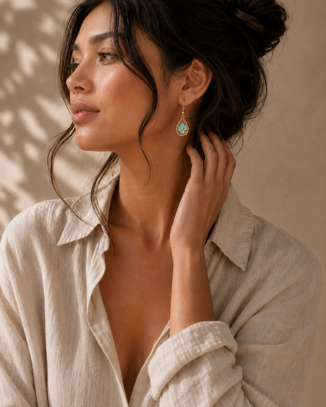 Wildflower Gold Dangle Earrings