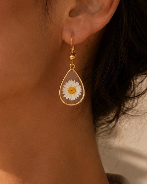 Wildflower Gold Dangle Earrings