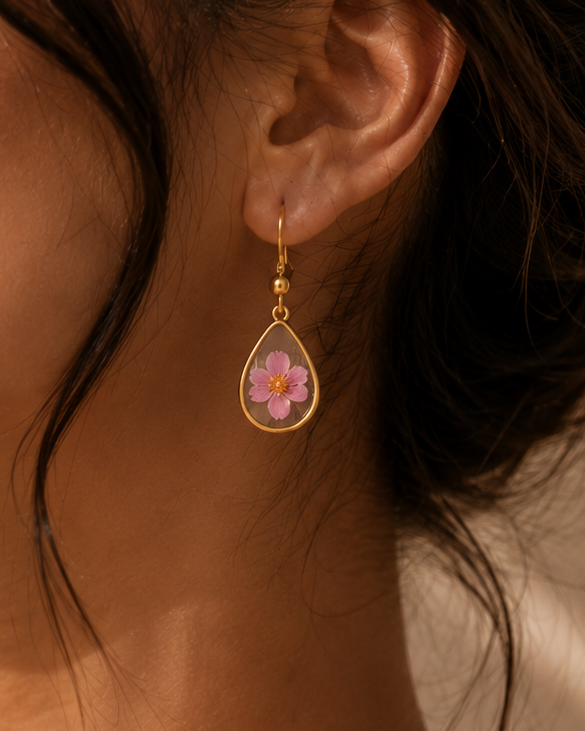 Wildflower Gold Dangle Earrings