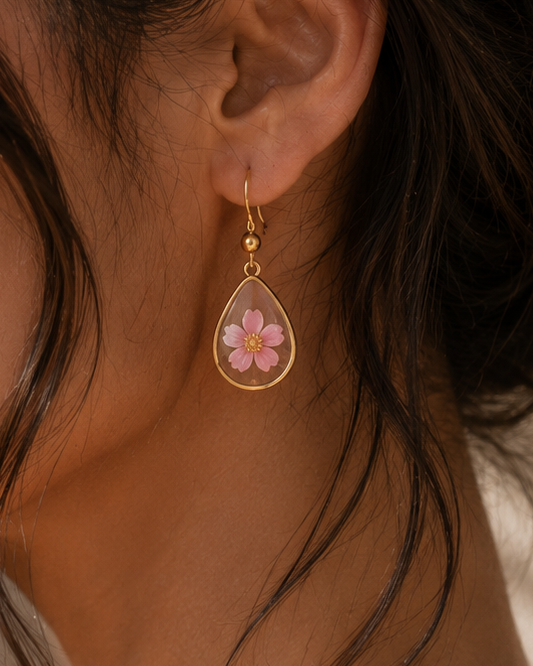 Wildflower Gold Dangle Earrings