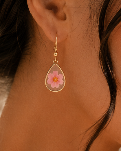 Wildflower Gold Dangle Earrings