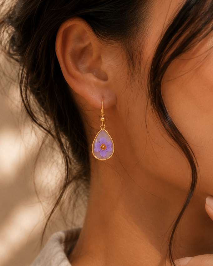 Wildflower Gold Dangle Earrings