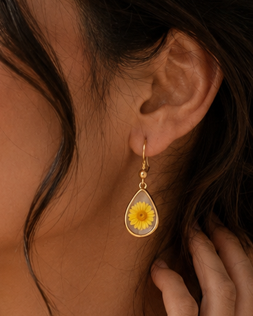 Wildflower Gold Dangle Earrings