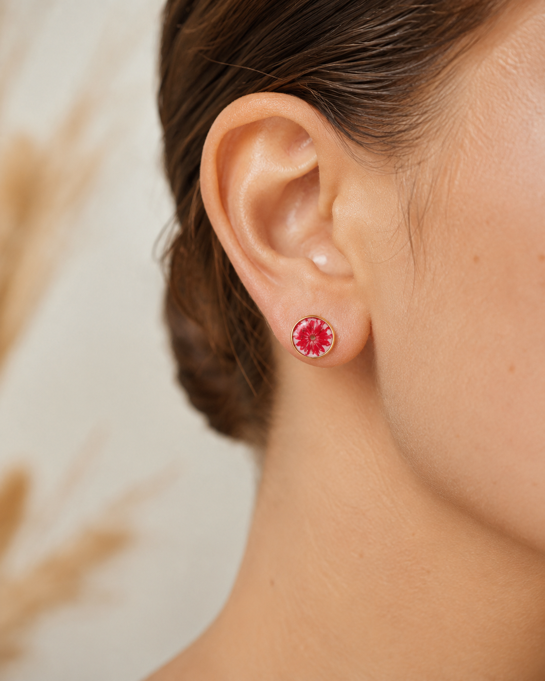 Wildflower Gold Stud Earrings