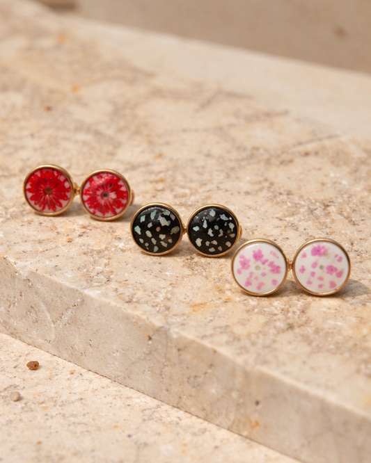 Wildflower Gold Stud Earrings