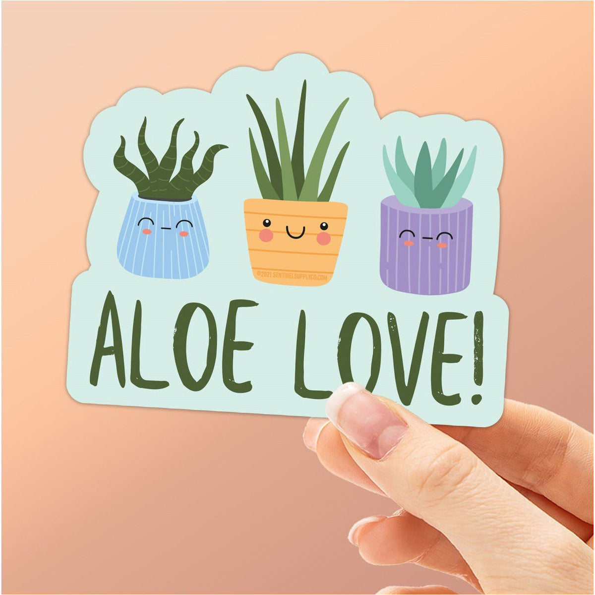 Aloe Love Cute Succulent Sticker