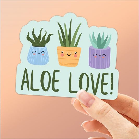 Aloe Love Cute Succulent Sticker