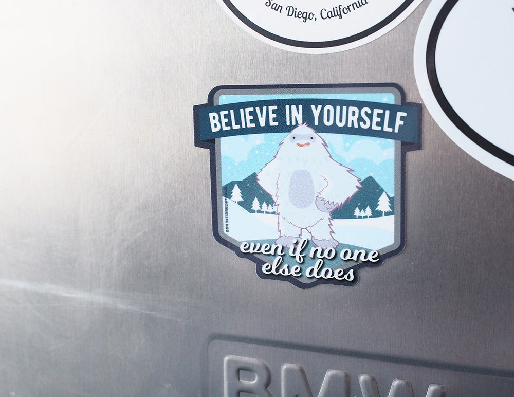 Yeti Believe in Yourself Vinyl Sticker