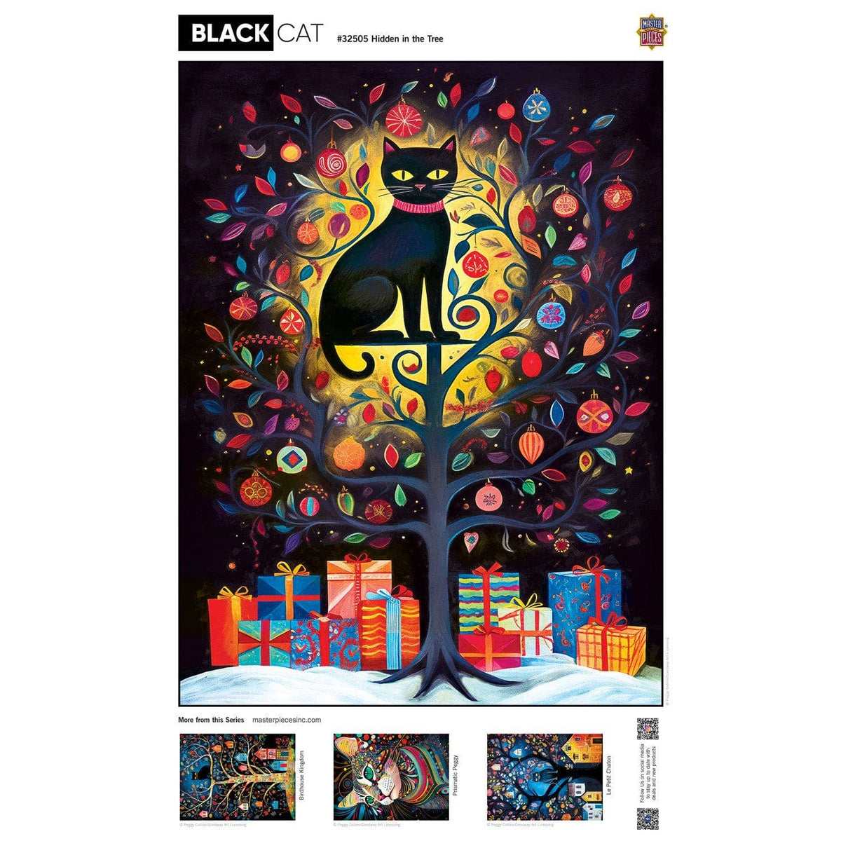 Black Cats - Hidden in the Tree 300 Piece EZ Grip Jigsaw Puzzle by Masterpieces Puzzles