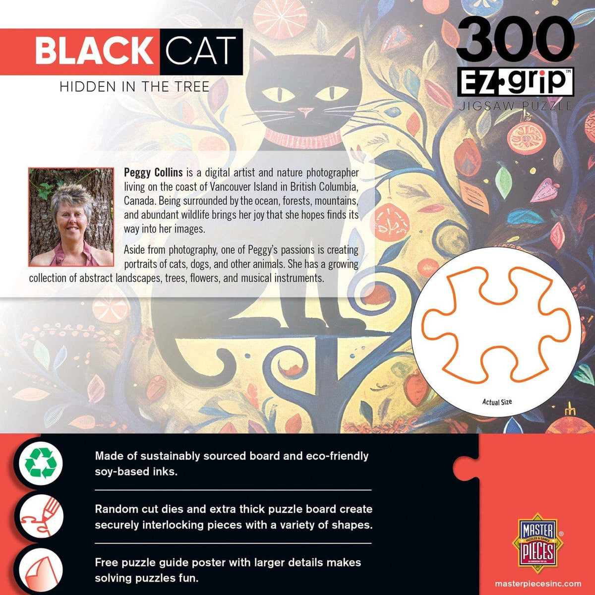 Black Cats - Hidden in the Tree 300 Piece EZ Grip Jigsaw Puzzle by Masterpieces Puzzles