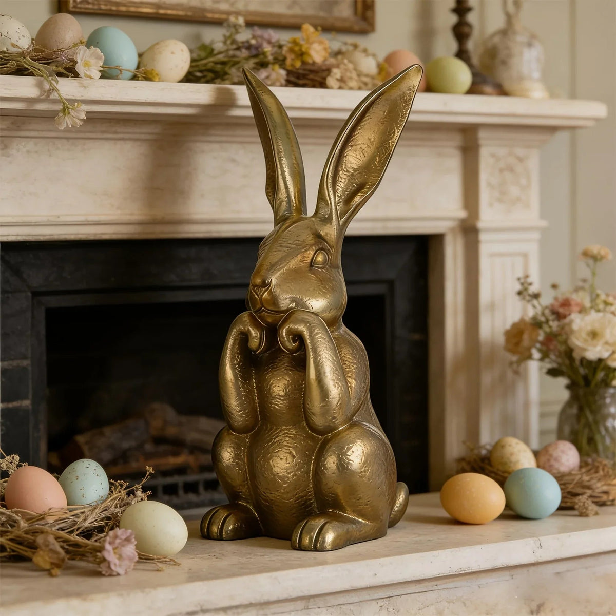 Bunny Statue - Modern Golden 11.81inch