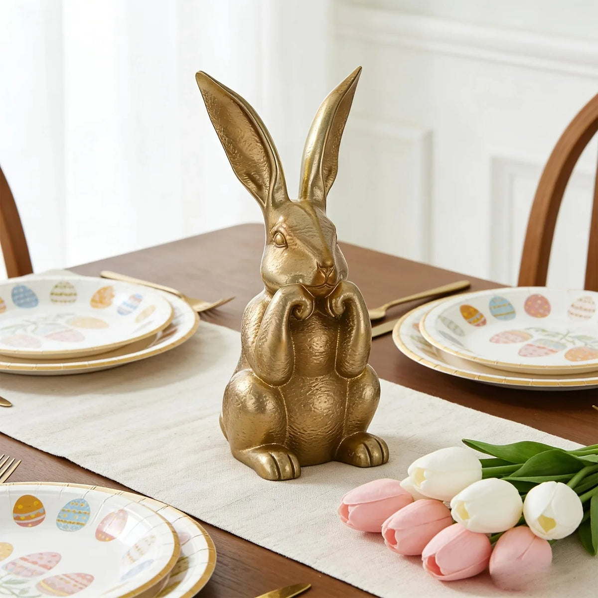 Bunny Statue - Modern Golden 11.81inch