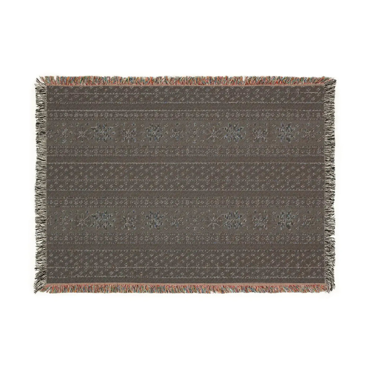 DipaliZ Cozy Woven Blanket Colorful Fringed Edges Cotton