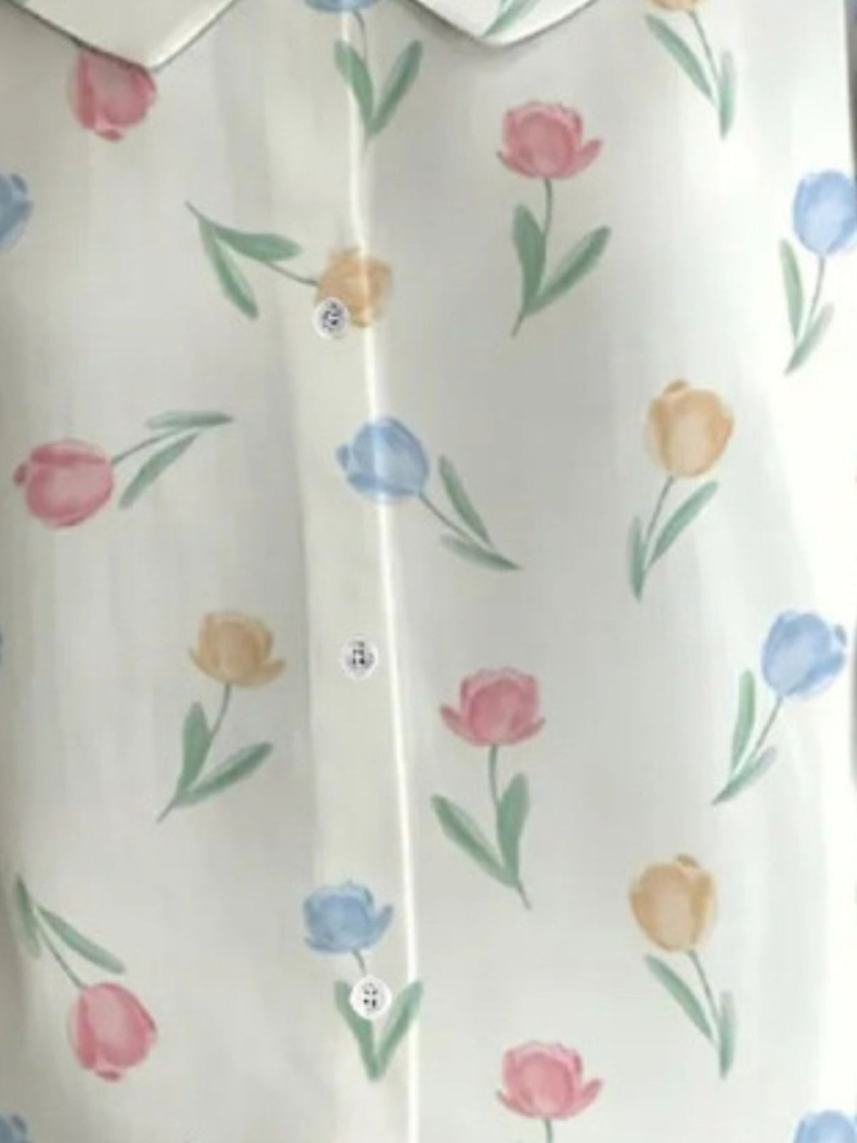 Floral Print Peter Pan Collar Shirt