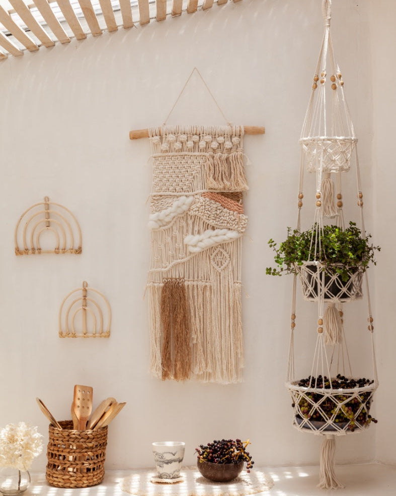 Macrame Cotton Plant Hangers