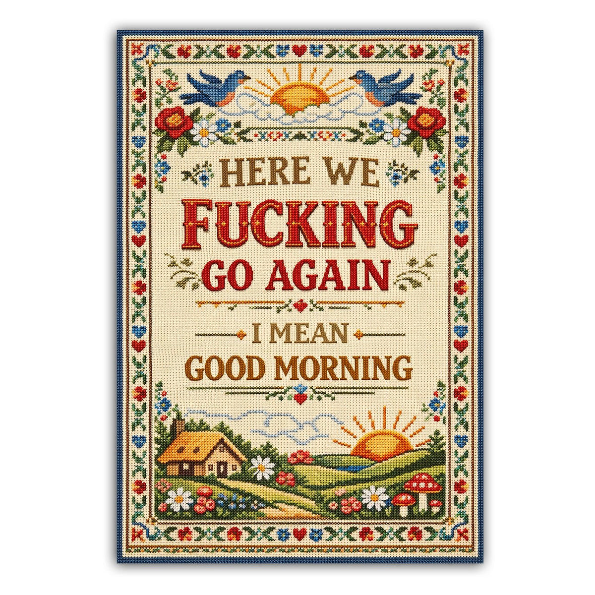 Here We F--king Go Again Sticker