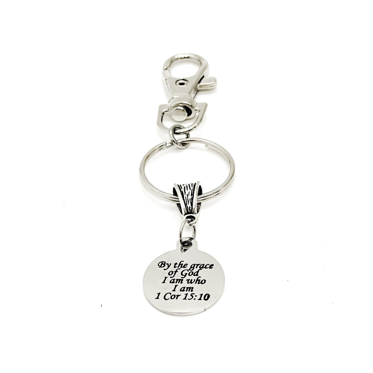 By The Grace Of God I Am Who I Am Keychain Christian Bible Verse Gift