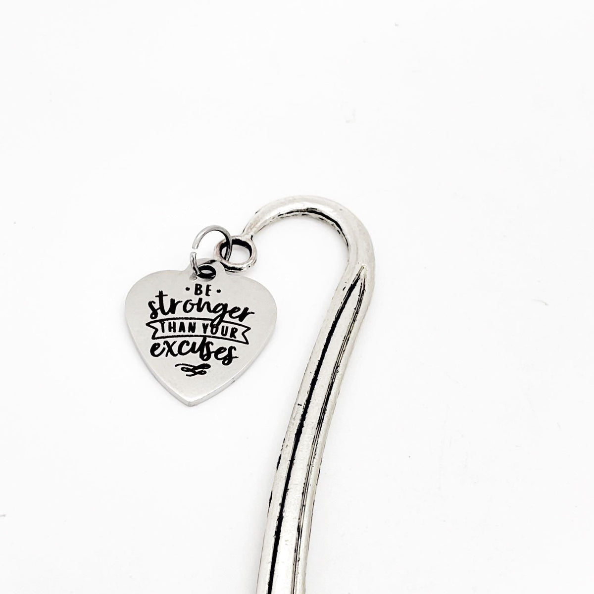 Be Stronger Than Your Excuses Charm Bookmark, Motivational Gift, Encouragement, Gift For Me, Workout Partner, Going To College, Entreprenuer